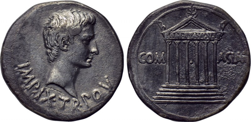 AUGUSTUS (27 BC-14 AD). Cistophor. Pergamon. 

Obv: IMP IX TR PO V. 
Bare hea...