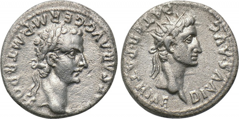 CALIGULA (37-41) with DIVUS AUGUSTUS. Denarius. Lugdunum. 

Obv: C CAESAR AVG ...