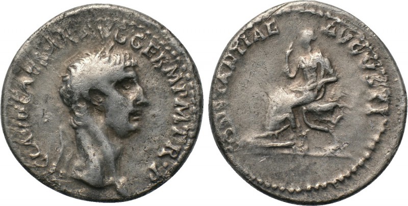 CLAUDIUS (41-54). Denarius. Rome. 

Obv: TI CLAVD CAESAR AVG GERM P M TR P. 
...