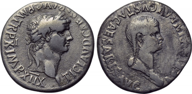 CLAUDIUS, with Agrippina II (41-54). Cistophor. 

Obv: TI CLAVD CAESAR AVG P M...