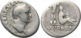 VESPASIAN (69-79). Denarius. Rome. "Judaea Capta" type.