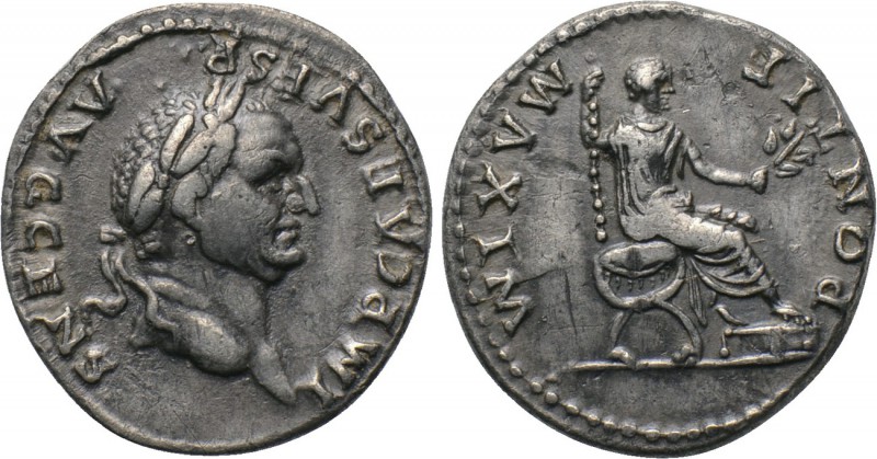 VESPASIAN (69-79). Denarius. Rome. 

Obv: IMP CAES VESP AVG CENS. 
Laureate h...