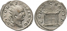 DIVUS VESPASIAN (Died 79). Antoninianus. Struck under Trajanus Decius (249-251).