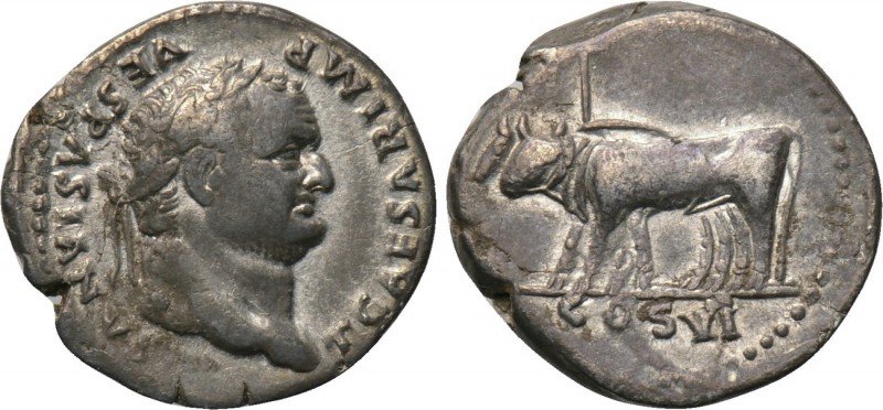 TITUS (Caesar, 69-79). Denarius. Rome. 

Obv: T CAESAR IMP VESPASIANVS. 
Laur...