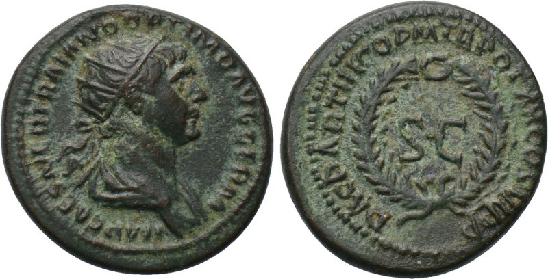 TRAJAN (98-117). Semis. Rome. Struck for use in Syria. 

Obv: IMP CAES NER TRA...