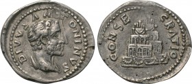 DIVUS ANTONINUS PIUS (Died 161). Denarius. Imitating Rome.