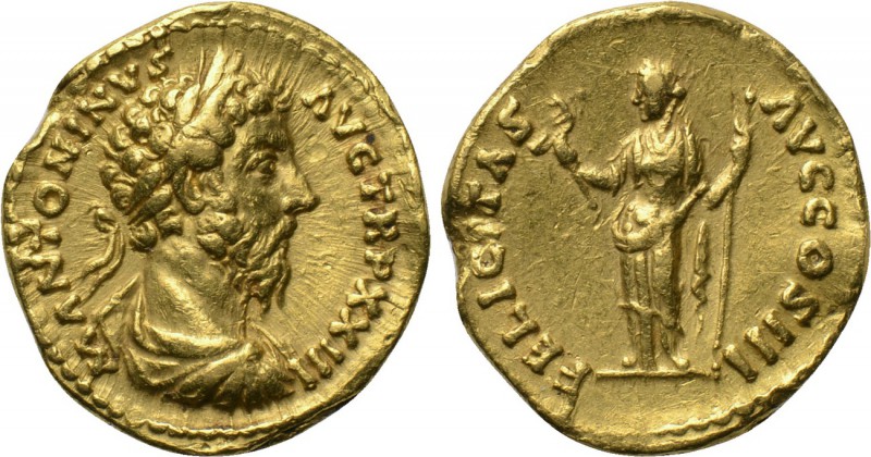 MARCUS AURELIUS (161-180). Gold Aureus. Rome. 

Obv: M ANTONINVS AVG TR P XXII...