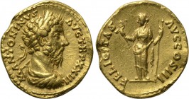 MARCUS AURELIUS (161-180). Gold Aureus. Rome.