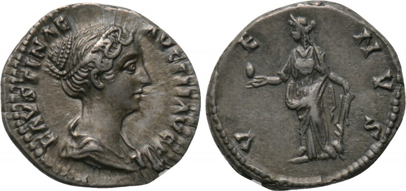 FAUSTINA II (Augusta, 147-175/6). Denarius. Rome. 

Obv: FAVSTINAE AVG PII AVG...