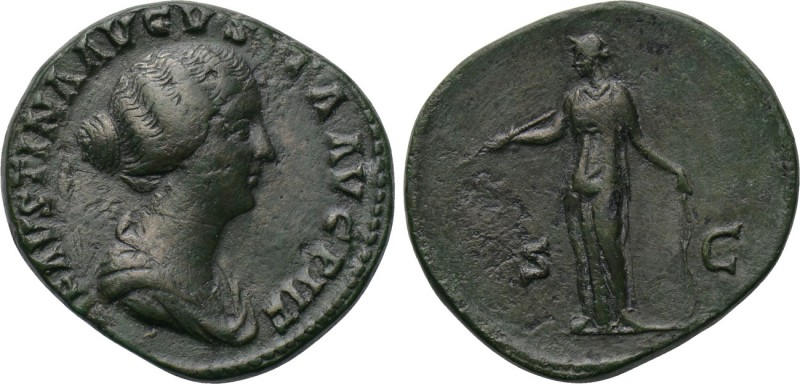 FAUSTINA II (Augusta, 147-175/6). Sestertius. Rome. 

Obv: FAVSTINA AVGVSTA AV...