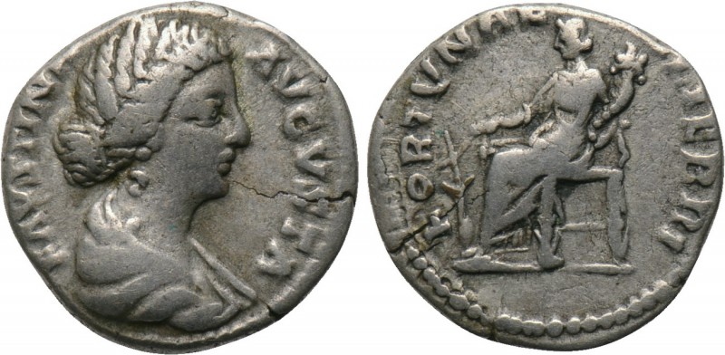 FAUSTINA II (Augusta, 147-175/6). Denarius. Rome. 

Obv: FAVSTINA AVGVSTA. 
D...