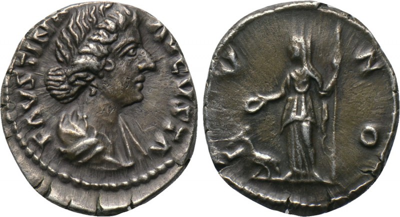 FAUSTINA II (Augusta, 147-175/6). Denarius. Rome. 

Obv: FAVSTINA AVGVSTA. 
D...