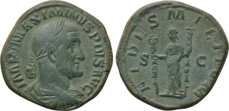 MAXIMINUS THRAX (235-238) Sestertius. Rome. 

Obv: IMP MAXIMINUS PIVS AVG. 
L...