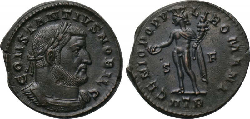 CONSTANTIUS I (Caesar, 293-305). Follis. Treveri. 

Obv: CONSTANTIVS NOBIL C. ...