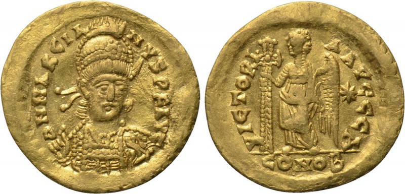 MARCIAN (450-457). GOLD Solidus. Constantinople. 

Obv: D N MARCIANVS P F AVG....