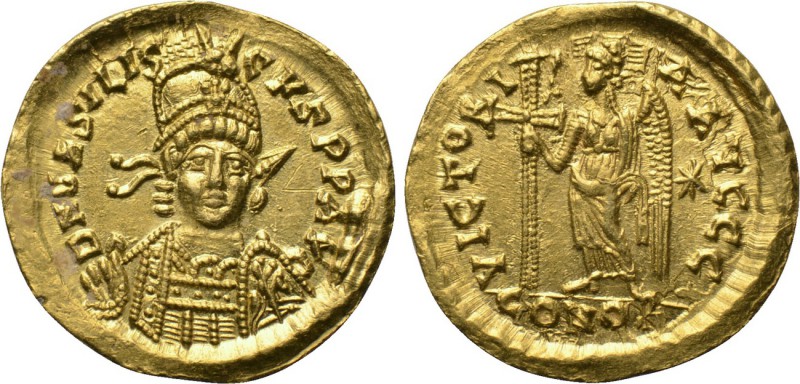 BASILISCUS (475-476). GOLD Solidus. Constantinople. 

Obv: D N BASILISCVS P P ...