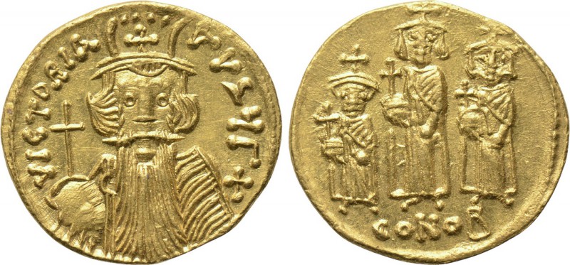 CONSTANS II (641-668). GOLD Solidus. Constantinople. 

Obv: VICTORIA AVGЧ Γ +....