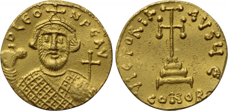 LEONTIUS (695 - 698). GOLD Solidus. Constantinople. 

Obv: D N LEON PE AV. 
C...