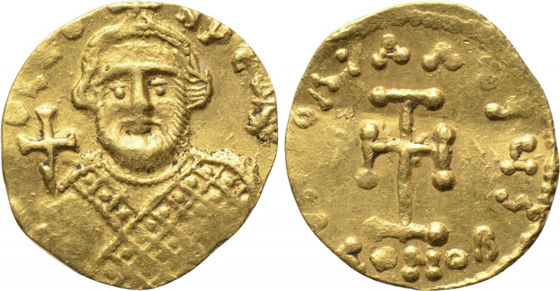LEONTIUS (695-698). GOLD Tremissis. Constantinople. 

Obv: D LЄO N PЄ AV. 
Cr...