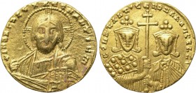CONSTANTINE VII PORPHYROGENITUS, and ROMANUS II (913-959). GOLD Solidus. Constantinople.
