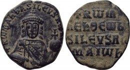 CONSTANTINE VII PORPHYROGENITUS(913-959) and ROMANUS I LECAPENUS (920-944). Follis. Constantinople.