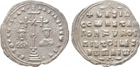 BASIL II BULGAROKTONOS with CONSTANTINE VIII (976-1025). Miliaresion (989-1025). Constantinople.