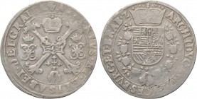 BELGIUM. Spanish Netherlands. Brabant. Albert and Elisabeth (1598-1621). 1/4 Patagon. Antwerp.