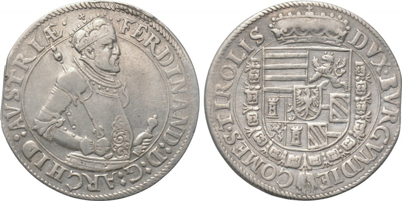 HOLY ROMAN EMPIRE. Ferdinand (Archduke, 1564-1595). Reichstaler. Hall. 

Obv: ...