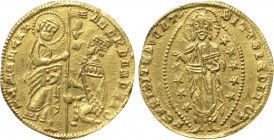 ITALY. Venice. Andrea Dandulo (1343-1354). GOLD Zecchino. Imitative issue struck by the Crusaders.