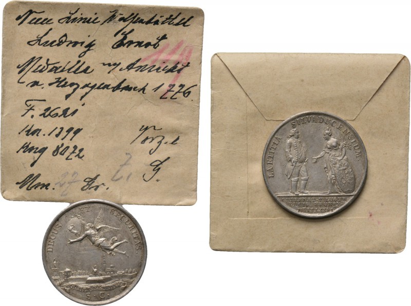GERMANY. Braunschweig-Wolfenbüttel. Karl I (1735-1780). Medal (1776). By T. van ...