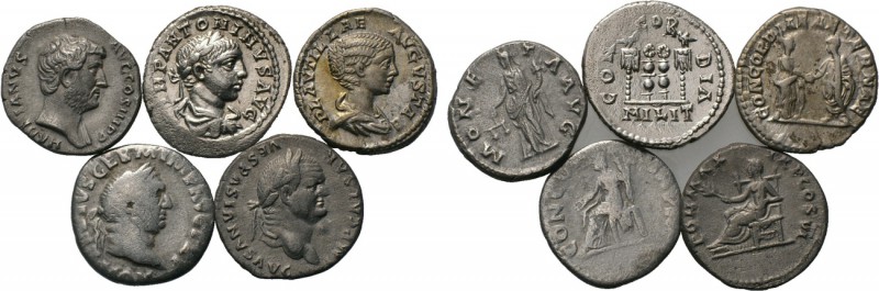 5 Roman denari; including Vitellius. 

Obv: .
Rev: .

. 

Condition: See ...