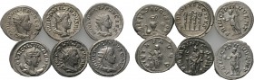 6 coins of Philippus Arabs and family.