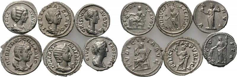 6 coins of the empresses. 

Obv: .
Rev: .

. 

Condition: See picture.
...
