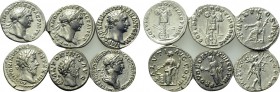 6 coins of Trajan and Marcus Aurelius.