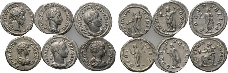 6 Severean denari. 

Obv: .
Rev: .

. 

Condition: See picture.

Weight...
