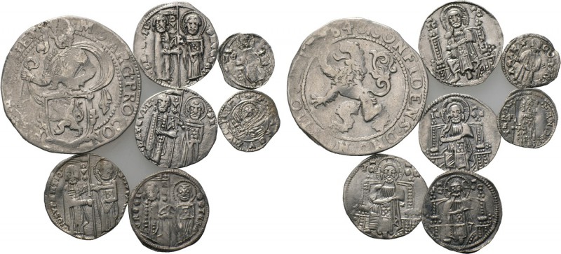 7 medieval and modern coins. 

Obv: .
Rev: .

. 

Condition: See picture....