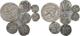 7 medieval and modern coins.
