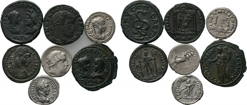 7 Roman coins. 

Obv: .
Rev: .

. 

Condition: See picture.

Weight: g....