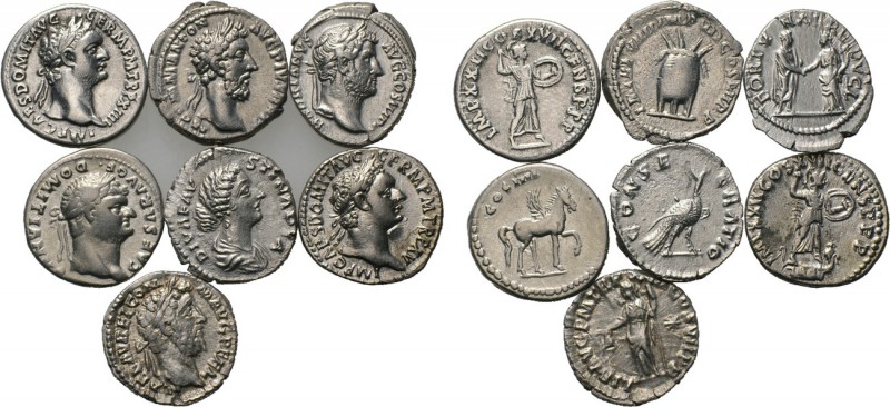 7 Roman denari. 

Obv: .
Rev: .

. 

Condition: See picture.

Weight: g...