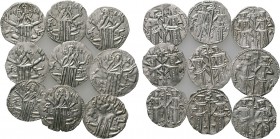 9 Bulgarian medieval coins.