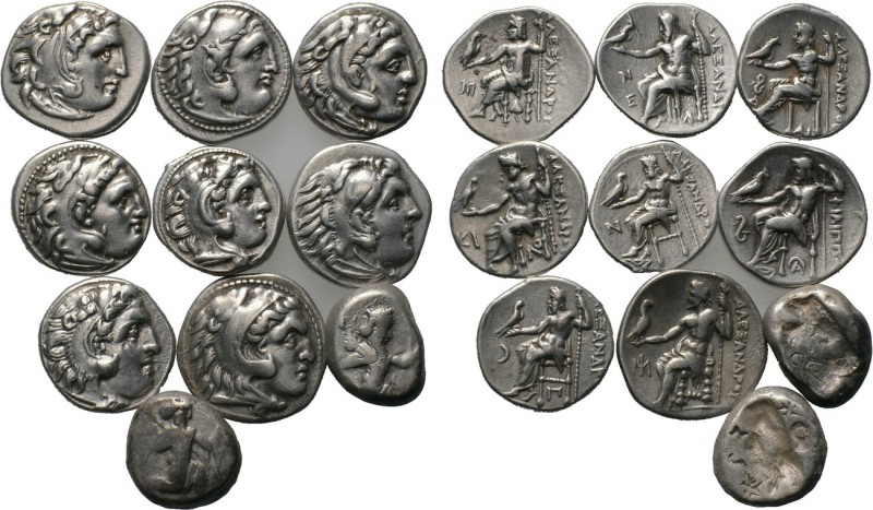 10 Greek coins. 

Obv: .
Rev: .

. 

Condition: See picture.

Weight: g...