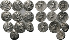 10 Greek coins.