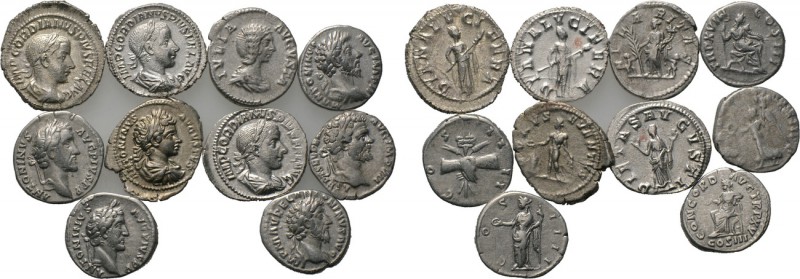 10 Roman denari. 

Obv: .
Rev: .

. 

Condition: See picture.

Weight: ...