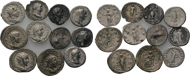 11 denari and antoniniani. 

Obv: .
Rev: .

. 

Condition: See picture.
...