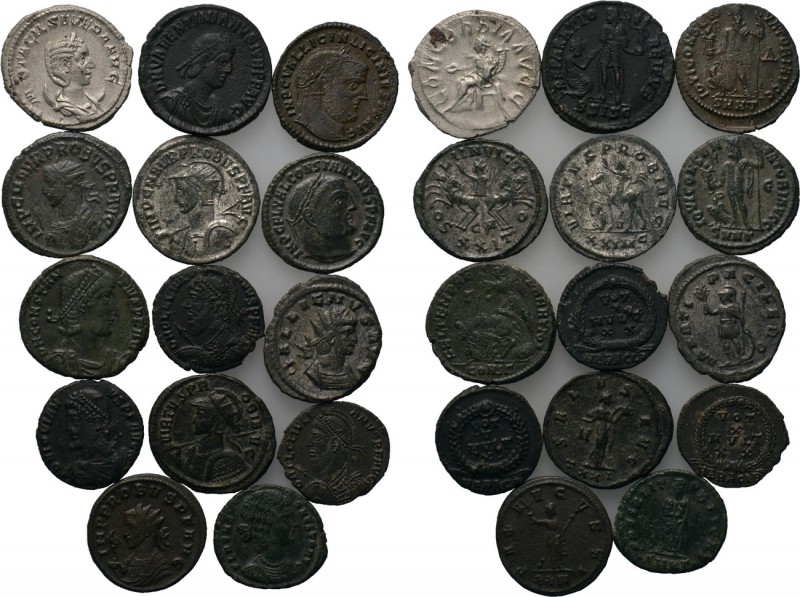 13 Roman coins. 

Obv: .
Rev: .

. 

Condition: See picture.

Weight: g...