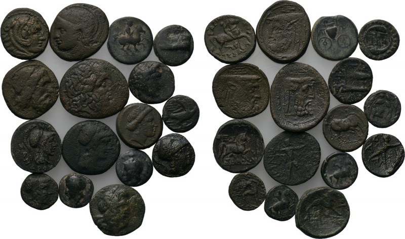 16 Greek coins. 

Obv: .
Rev: .

. 

Condition: See picture.

Weight: g...