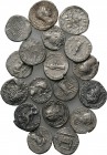 18 Greek and Roman silver coins.