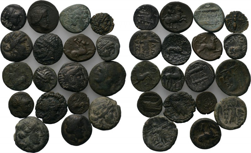 18 Greek coins. 

Obv: .
Rev: .

. 

Condition: See picture.

Weight: g...