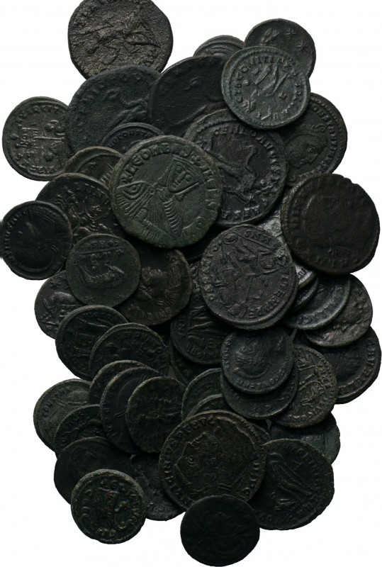 Circa 60 mainly Roman coins. 

Obv: .
Rev: .

. 

Condition: See picture....