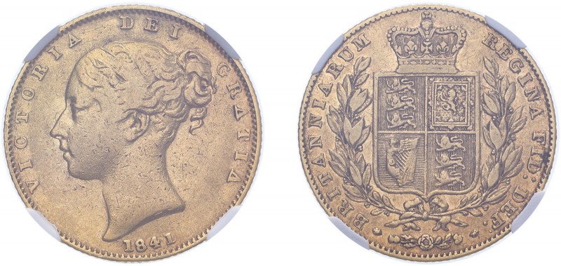 Victoria (1837-1901). Sovereign, 1841, small young head. (M.24, S.3852). Extreme...